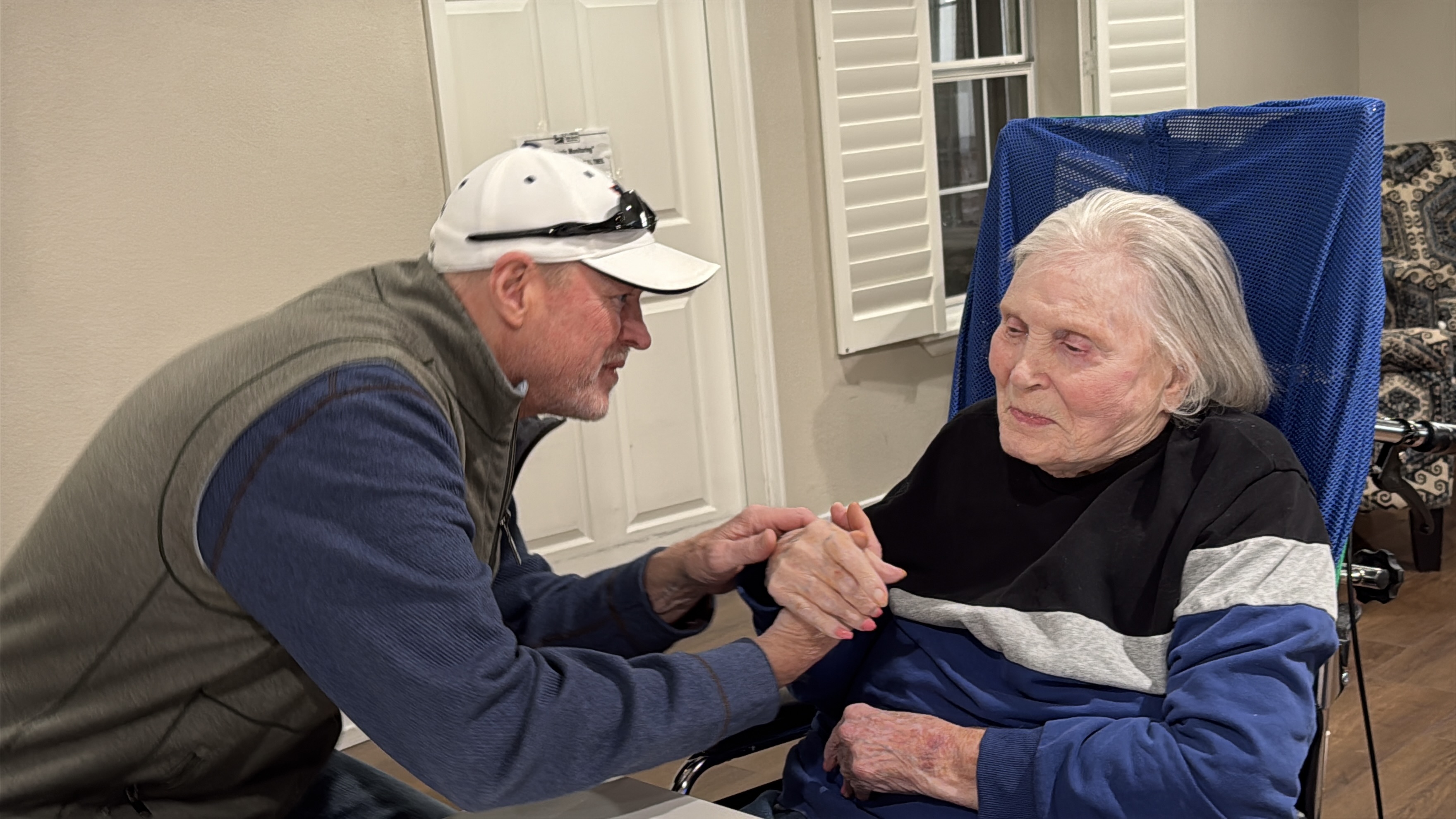 Scott with his mother